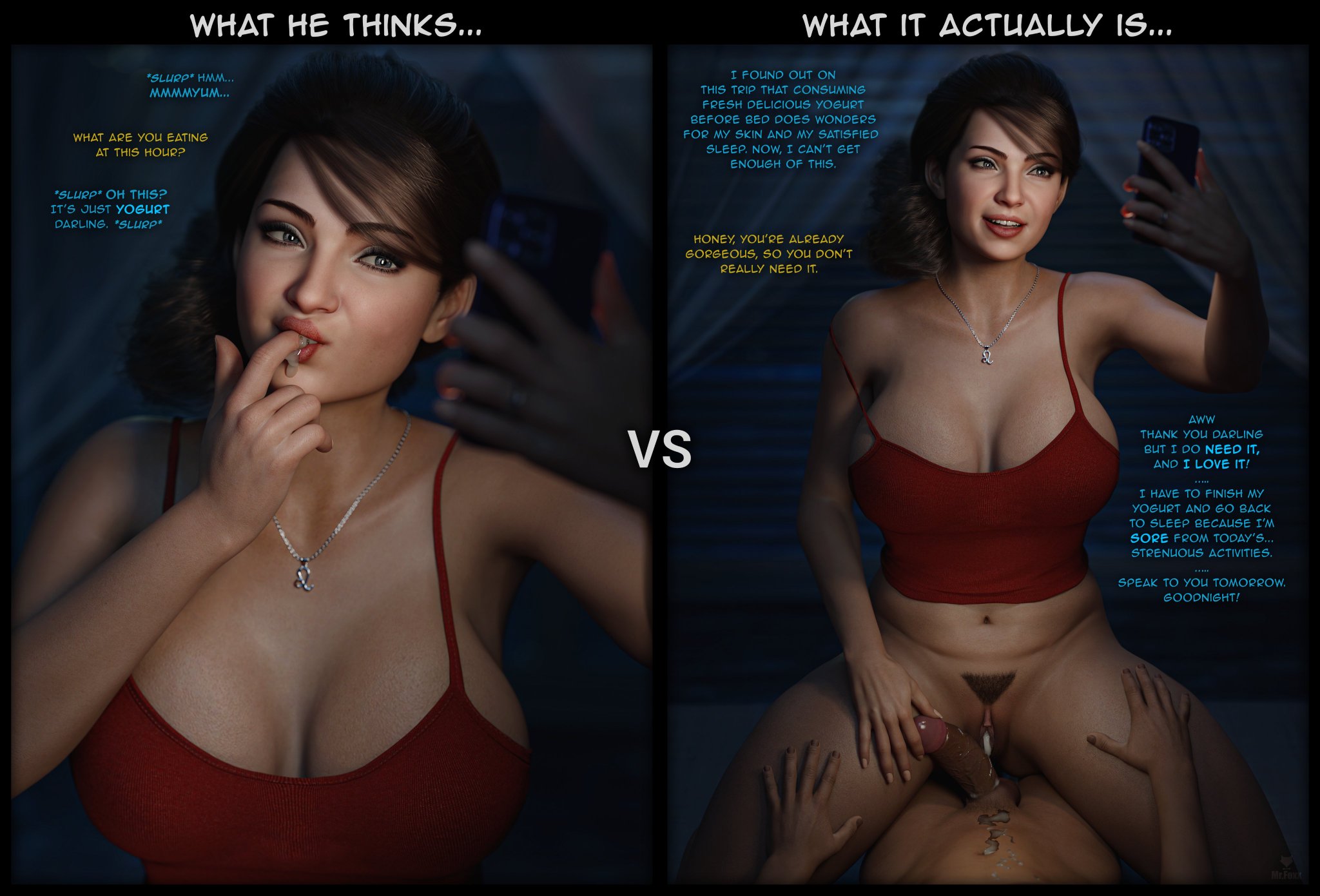 1boy, 1boy1girl, 1girls, 3d, ass, big ass, big breasts, big thighs, breasts, bust, busty, curvaceous, curvy, curvy figure, female, hips, hourglass figure, incest, legs, light skin, light-skinned female, light-skinned male, male, male/female, mature, mature female, mature male, milf, mother, mother and son, mr.foxx, older female, older female and younger male, original, original character, original characters, slim waist, straight, thick, thick hips, thick legs, thick thighs, thighs, voluptuous, waist, wide hips, younger male