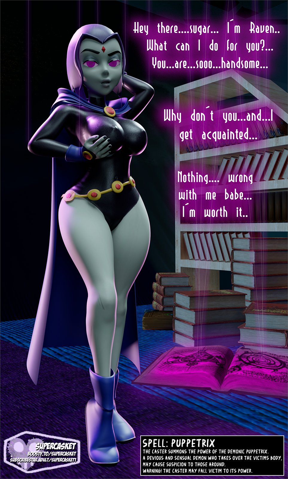 1girls, 3d, big ass, big breasts, breasts, bust, busty, cambion, curvaceous, curvy, curvy figure, dc, dc comics, female, forehead jewel, half demon, hips, human, light skin, light-skinned female, mature, mature female, pale skin, pale-skinned female, rachel roth, raven (dc), slim waist, sorceress, supercasket, teen titans, thick, thick hips, thick legs, thick thighs, thighs, voluptuous, waist, wide hips