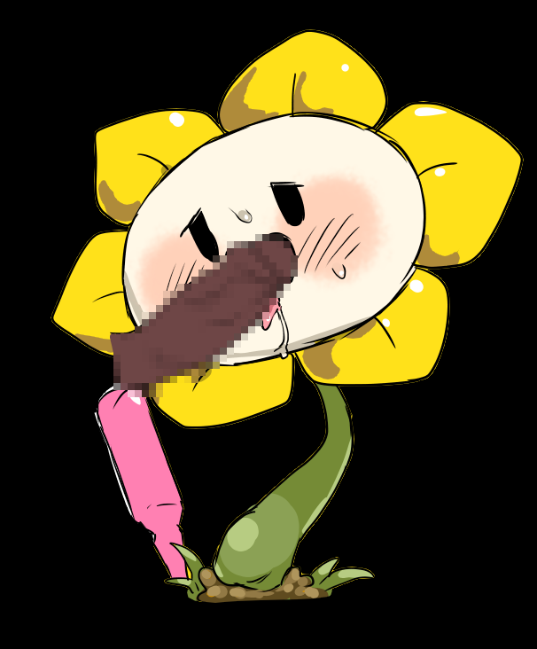 censored fellatio flower flowey_the_flower oral penis plant semi sex sucking undertale video_games