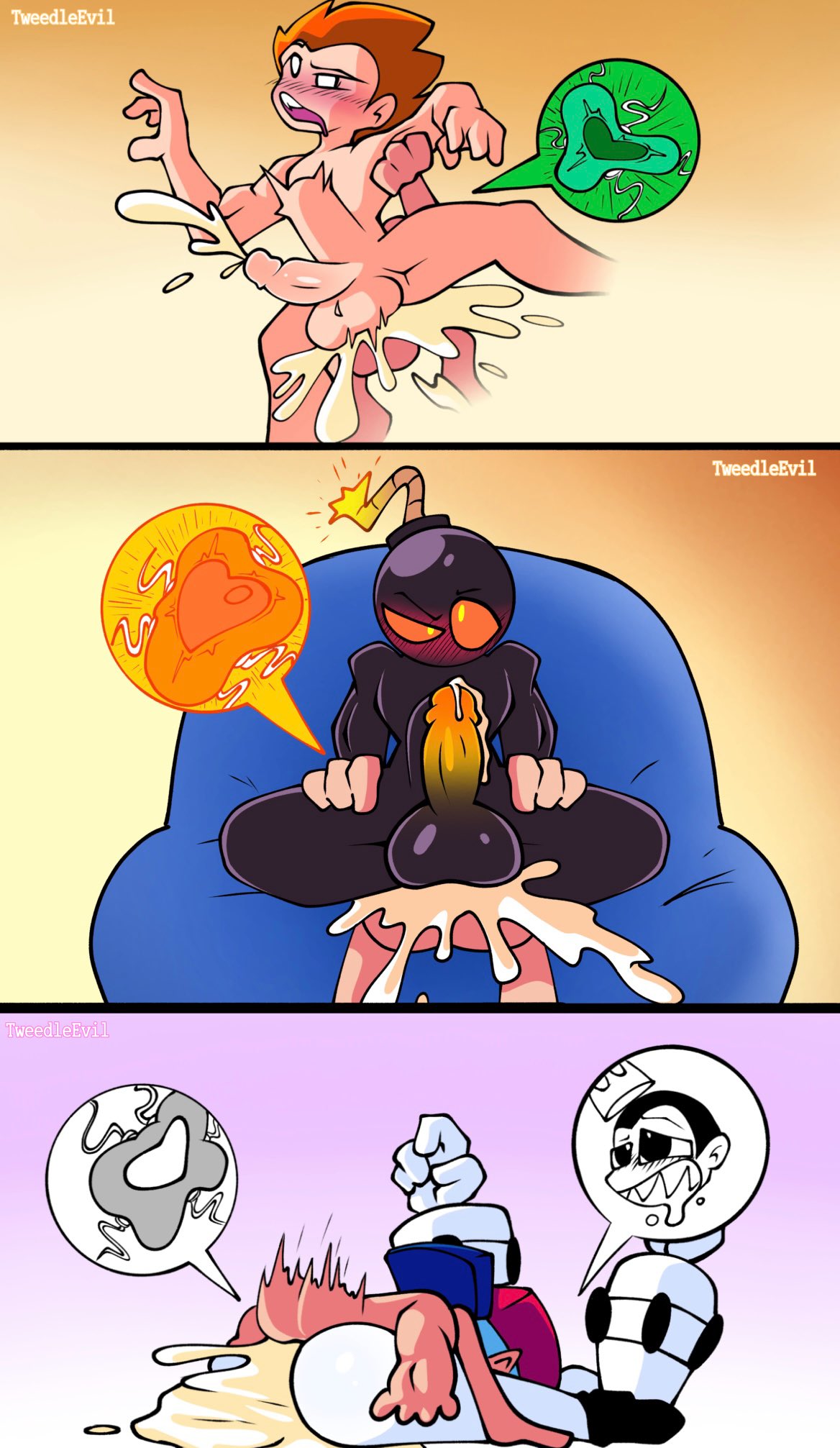 anal, anal orgasm, anal sex, blue hair, boyfriend (friday night funkin), cancer lord, friday night funkin, friday night funkin mod, gay, hat, humanoid, impregnation, male, male impregnation, male penetrating male, male/male, mating press, orange hair, pico (newgrounds), sex, sitting on lap, stomach bulge, tweedleevil, whitty (friday night funkin), yaoi