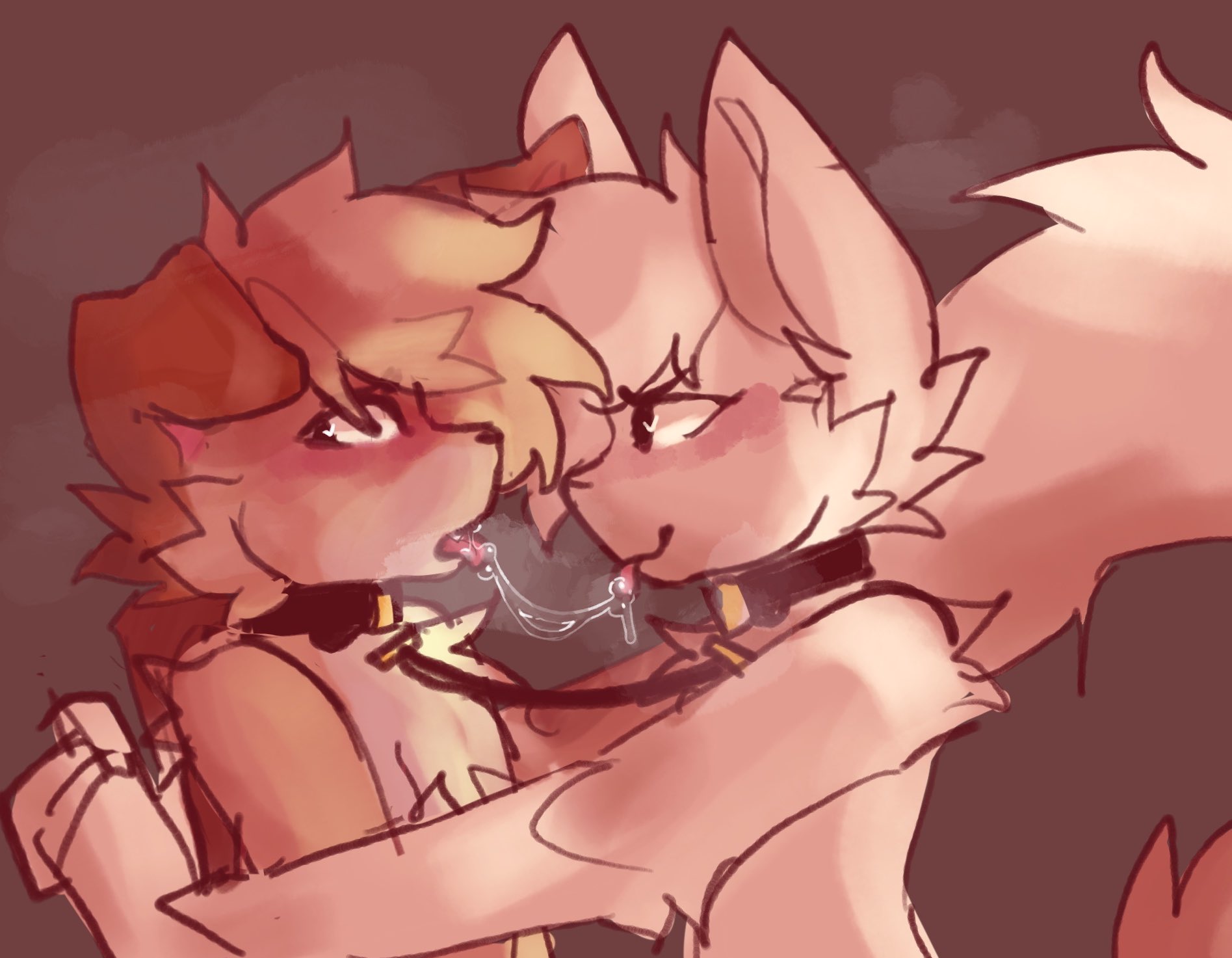 2anthro, 2boys, 2femboys, anthro, anthro on anthro, femboy, gay, making out, skipper pupp, spit, spit strand, spit string, tagme, tongue kiss, twink
