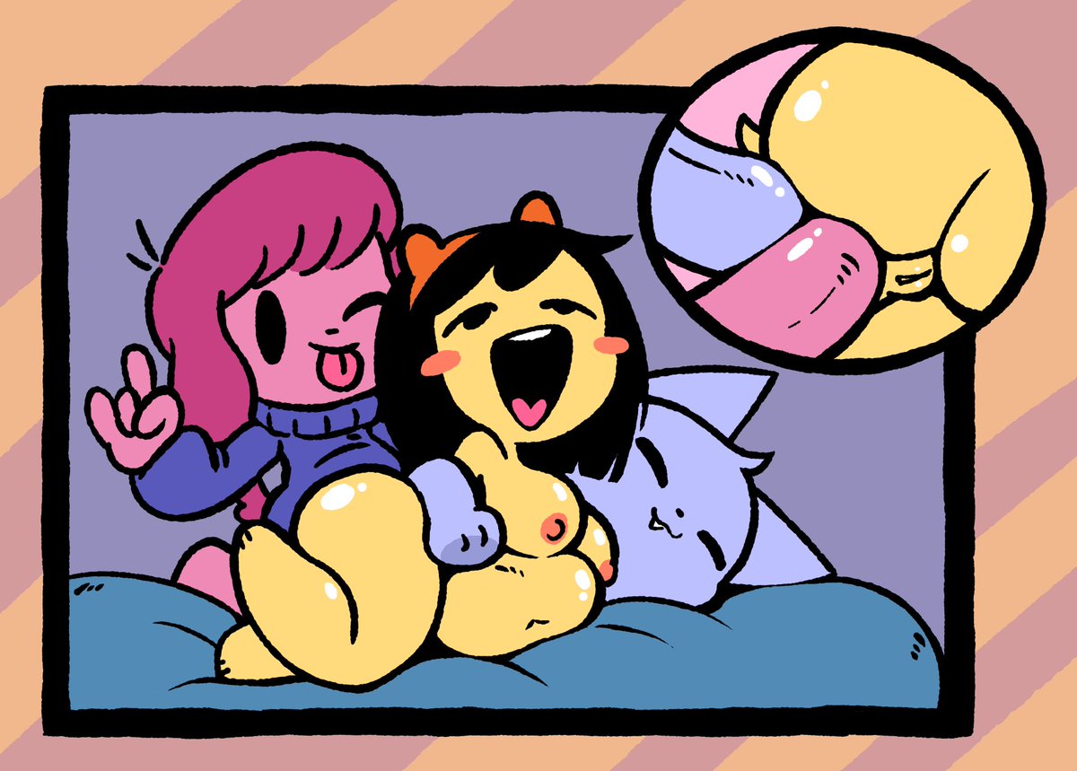 2boys, ahe gao, anal, cum, cum in ass, cum inside, cumflated belly, cumflation, double anal, double penetration, inflation, original, original character, yopy, yuh (yopy)