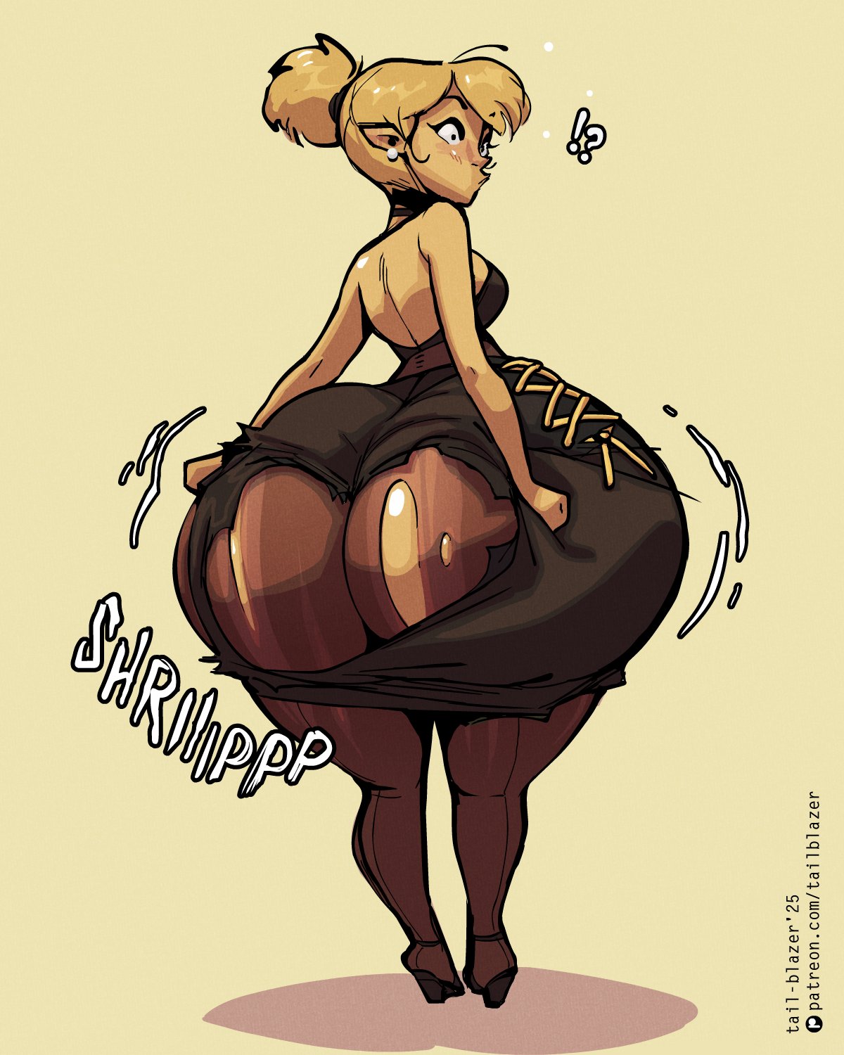 1girls, 2d, 2d (artwork), 2d artwork, ass, ass bigger than head, ass bigger than torso, bottom heavy, breasts, disney, enormous ass, female, hair, huge ass, huge butt, huge thighs, hyper, hyper ass, lips, looking back, small breasts, solo female, tail-blazer, thick, thick ass, thick hips, thick legs, thick thighs, tinker bell, torn clothes, wide ass, wide hipped female, wide hips, wide thighs