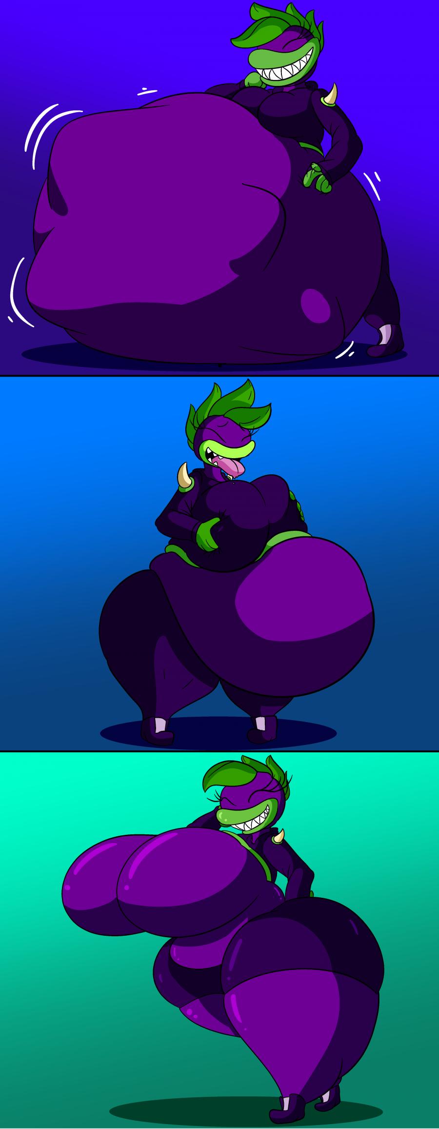 1girls anthro anthrofied ass belly belly_bulge breasts breasts chomper_(pvz) digestion fat fatal_vore female female_pred flora_fauna plant plant_girl plant_humanoid plantie plants_vs._zombies plants_vs_zombies popcap_games pred pussy the_hookaloof vore vore_belly