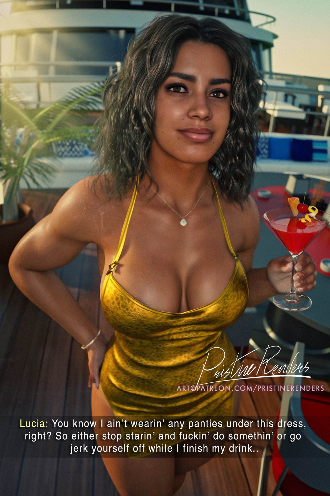 1girls, 3d, ass, big ass, big breasts, breasts, bust, busty, chest, curvaceous, curvy, curvy figure, english text, female, grand theft auto, grand theft auto vi, hips, hourglass figure, latina, legs, looking at viewer, lucia caminos, mature, mature female, pristinerenders, puerto rican, rockstar games, slim waist, tan body, tan skin, thick, thick hips, thick legs, thick thighs, thighs, voluptuous, waist, wide hips