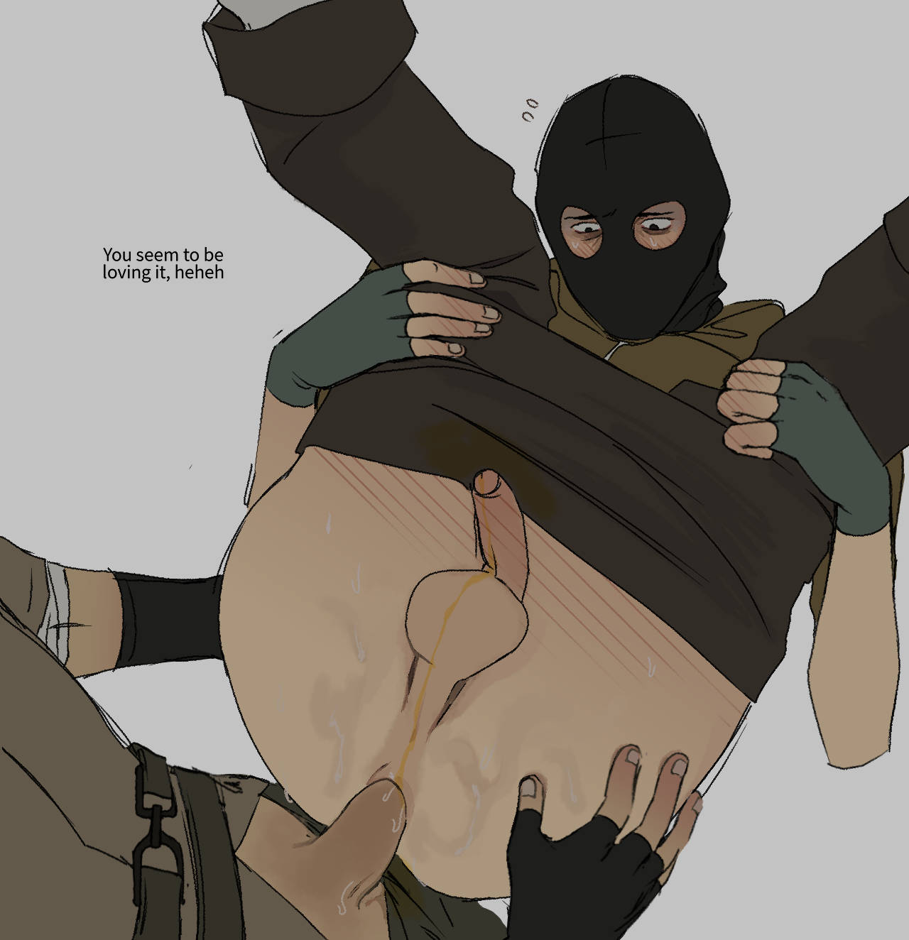 2d, anal, anal sex, bell (cod), call of duty, call of duty black ops cold war, commission, gay, gay anal, gay sex, male, male focus, male only, male penetrated, male penetrating, male penetrating male, male/male, oc, peeing, peeing self, piss soaked clothes, self insert, urine, waxxeddoghouse