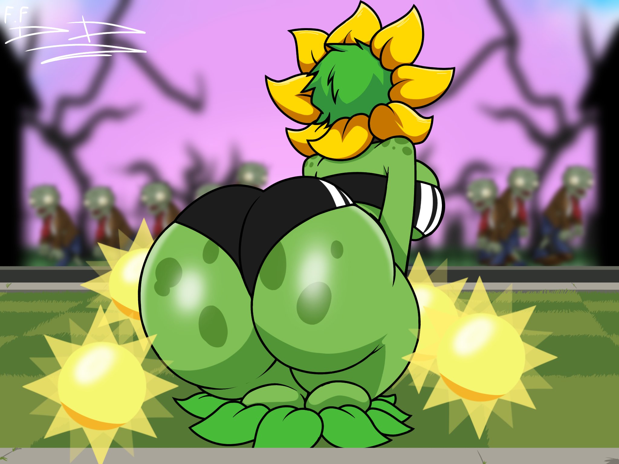 1girls, anthro, anthrofied, ass, breasts, female, flora fauna, plant, plant girl, plant humanoid, plantie, plants vs zombies, plants vs. zombies, popcap games, pussy, sinner20033, sun (pvz), sunflower (pvz)