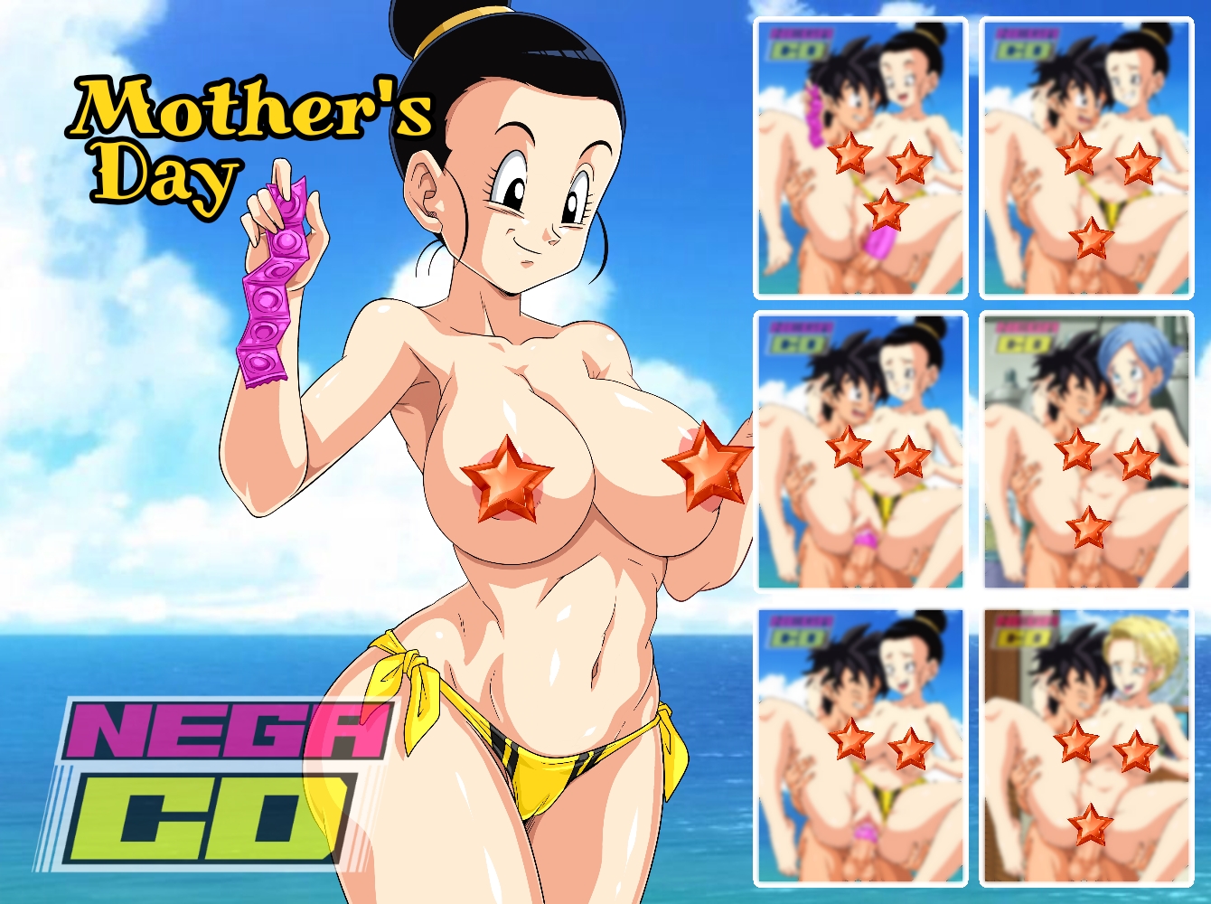 2d, android 18, big, breasts, bulma briefs, cheating, cheating female, cheating wife, chichi, chichi (majin buu saga), dragon ball, dragon ball super, dragon ball z, edit, female, full color, incest, megacd, mother and son, no penetration, nude, nude female, pussy, sano-br, solo, solo female, son goten, vaginal penetration