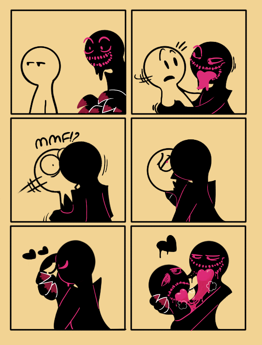 ambiguous_gender anonymous_artist comic corrupted corruption fnf fnf_mod fnf_mods forced forced_transformation french_kiss french_kissing friday_night_funkin friday_night_funkin_(corruption_mod) friday_night_funkin_mod kissing mind_break mind_control questionable_consent saliva saliva_trail tongue tongue_out transformation transformation_sequence virus weak_resistance zombie_like