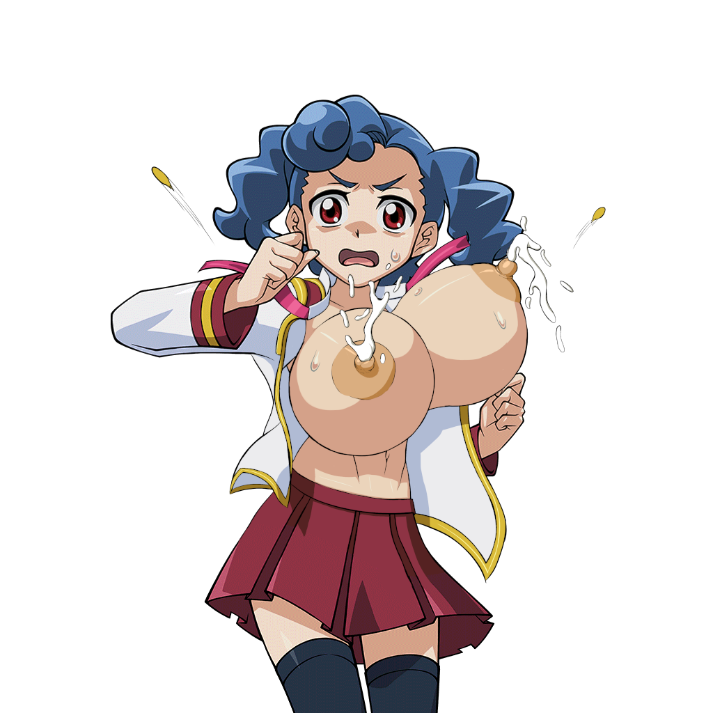 big_breasts bimbo breasts emmeline_(yu-gi-oh!_duel_links) female gigantic_breasts huge_breasts huge_nipples lactation large_breasts milk nipples rochestedorm school_uniform schoolgirl yu-gi-oh! yu-gi-oh!_duel_links