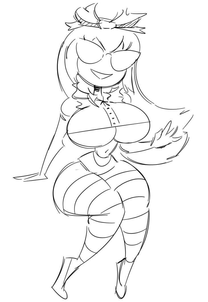 armpits bikini doll doll_joints dollification dunnhierdraws expressionless female huge_ass huge_breasts implied_transformation knick_knack sunglasses sunnification thick_thighs transformation wide_hips