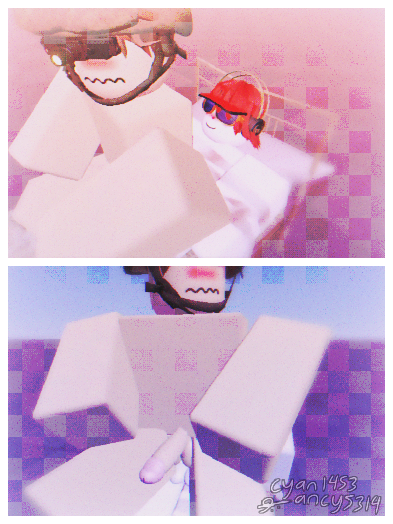 balls baseplate bed blush brown_hair edited gay glasses headphones male male_only military_helmet night_vision_goggles penis red_cap red_hair roblox roblox_oc roblox_studio robloxian testicles white_balls white_skin