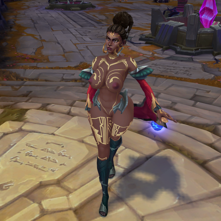 1girls abdomera dark_skinned_female female league_of_legends mel_medarda ninfrock screenshot