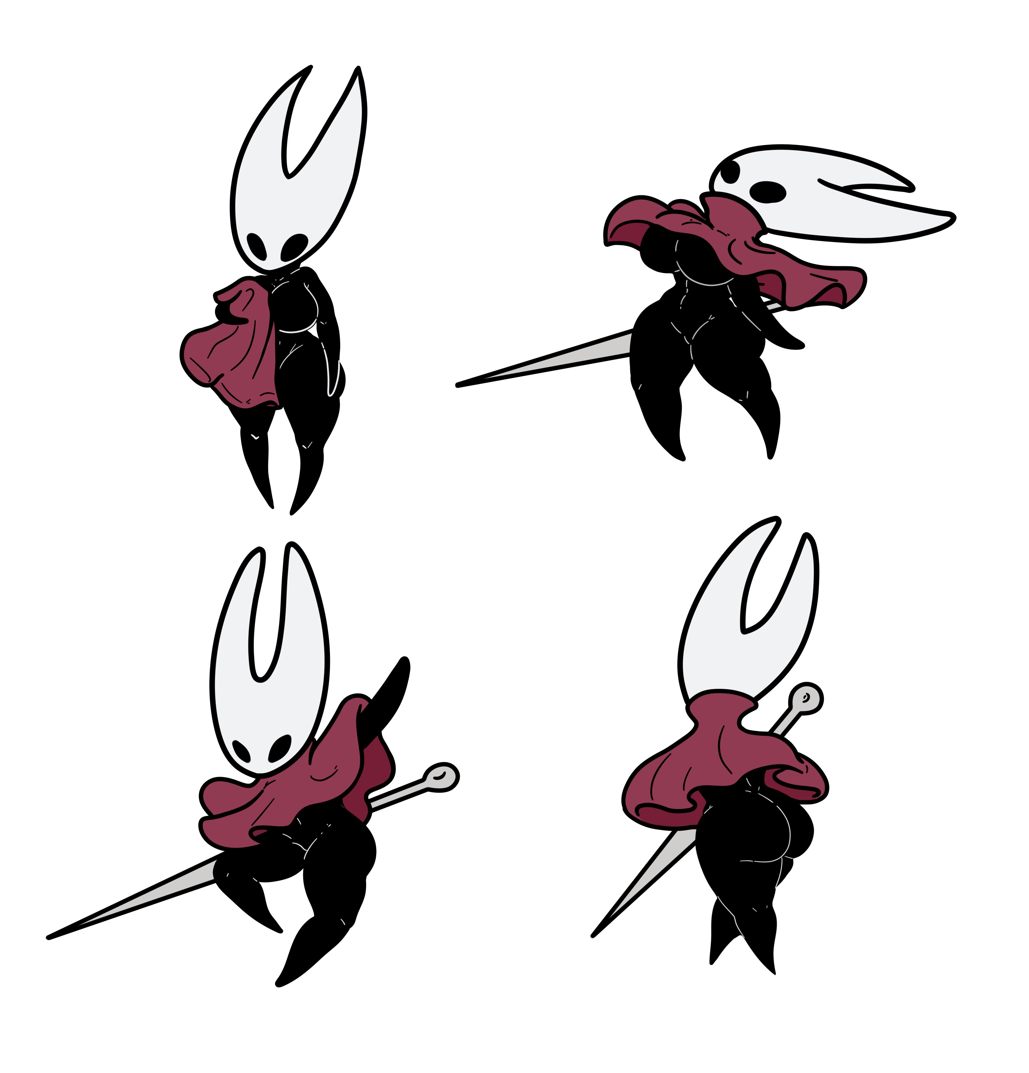 absurd res, anthro, arthropod, ass, big ass, big breasts, big butt, black body, black eyes, breasts, cloak, cloak only, clothing, empty eyes, featureless breasts, featureless crotch, featureless feet, feet, female, front view, full body, hi res, holding object, holding weapon, hollow knight, hornet (hollow knight), huge ass, huge breasts, huge butt, insects, leaked silksong sprite, methados, multiple poses, navel, pink cloak, pink clothing, pose, rear view, simple background, solo, team cherry, thick thighs, undressing, weapon, white background, white body, wide hips