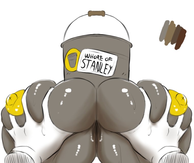 absurd bucket groping_breasts inanimate reassurance_bucket reassuring squeezing_breast tagme the_stanley_parable what zeraniumz