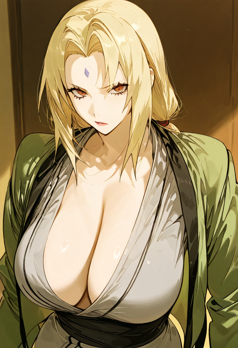 1female 1girls ai_generated big_breasts female naruto naruto_(series) solo_female tagme thick_hips tsunade