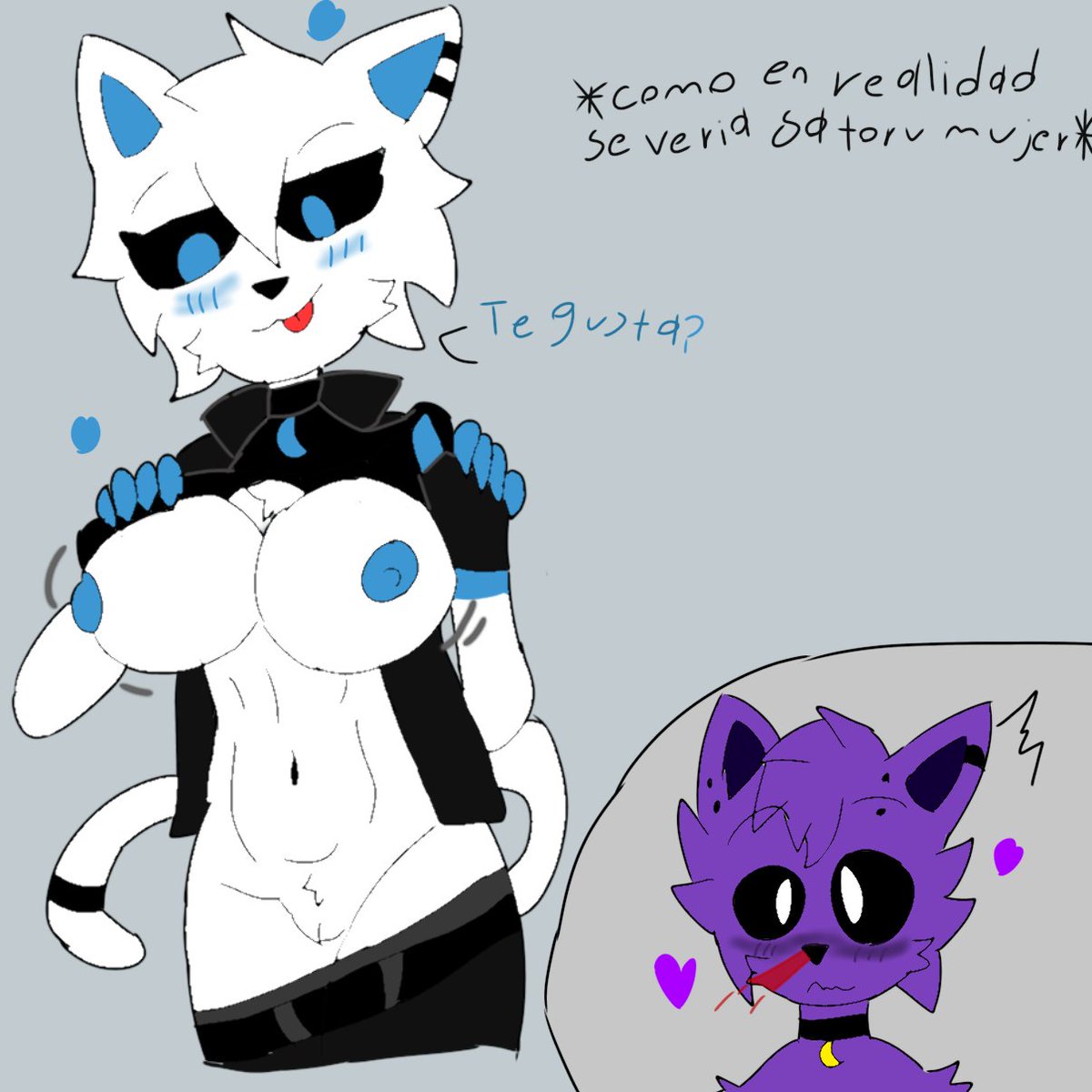 anthro anthro_on_anthro anthro_only catnap catnap_(poppy_playtime) critters_(poppy_playtime) domestic_cat feline feline furry_only no_humans oc poppy_playtime poppy_playtime_(chapter_3) purple_fur purple_skin satoruart001 sex smiling_critters tagme