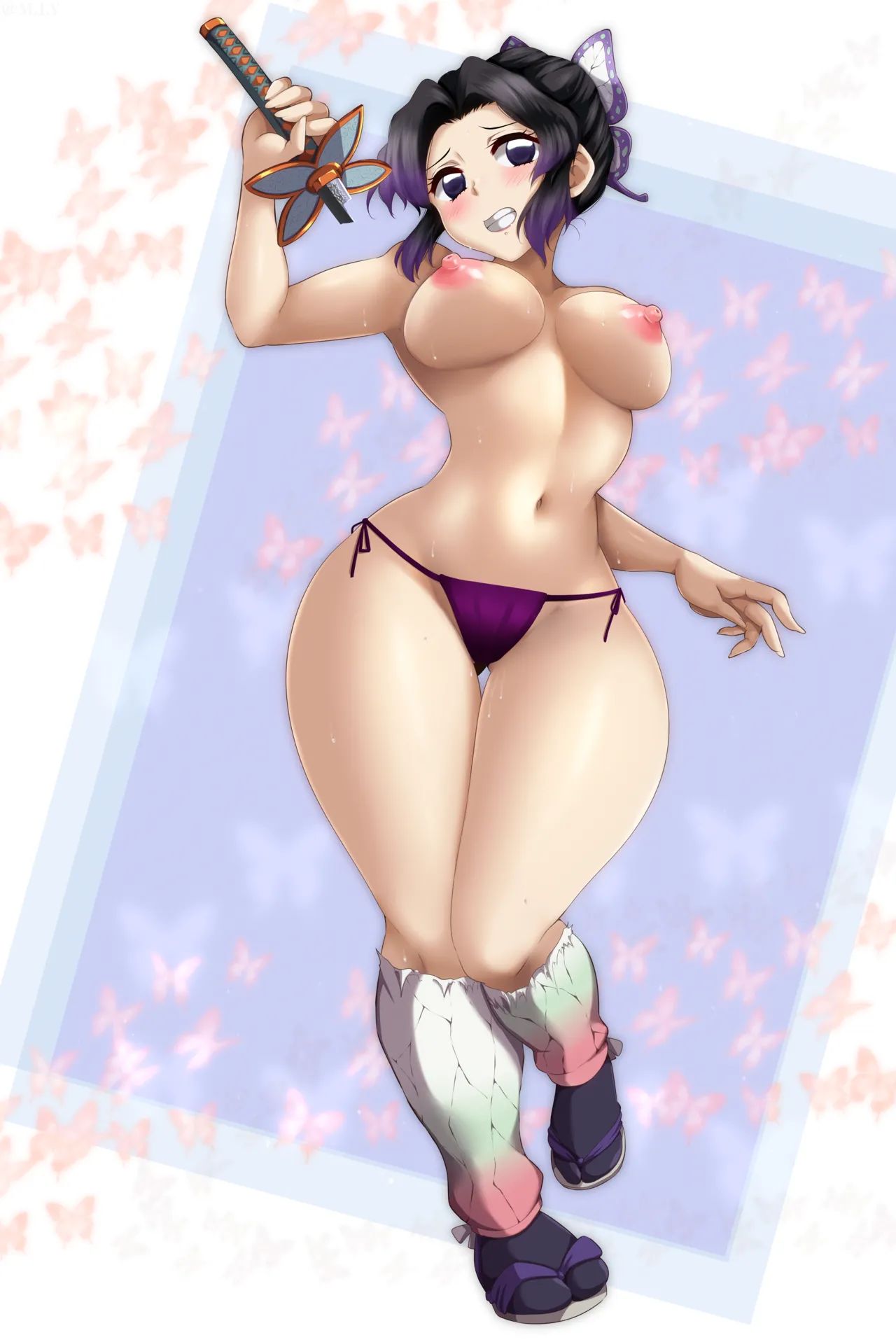 1girls big_boobs big_breasts big_tits boobs breasts demon_slayer female hourglass_figure huge_boobs huge_breast huge_tits kimetsu_no_yaiba kochou_shinobu large_boobs large_breasts large_tits m.i.y massive_boobs massive_breasts massive_tits navel nipples no_bra thick_thighs thighs tits woman