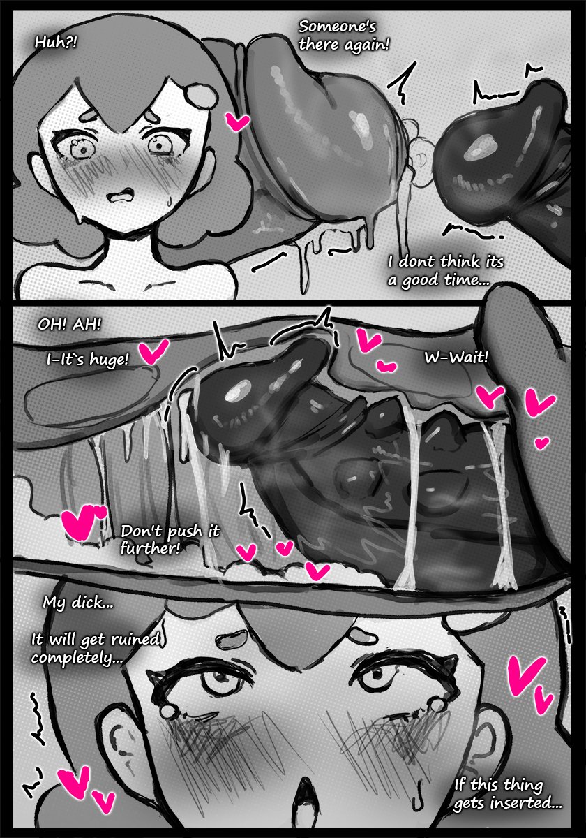 1futa, 1girls, balls, balls inflation, collaboration, comic, cum in balls, cum in urethra, dialogue, disembodied penis, docking, english text, erection, female, futa penetrated, futanari, futasub, gaping urethra, glory hole, halftone, huge cock, intersex, intersex penetrated, kayfaricus, male, male on futa, male penetrating, male penetrating futa, male penetrating intersex, male/intersex, monochrome, original character, penis, penis in penis, portal, public use, sia qua, stuck in wall, text, urethral, urethral insertion, urethral penetration