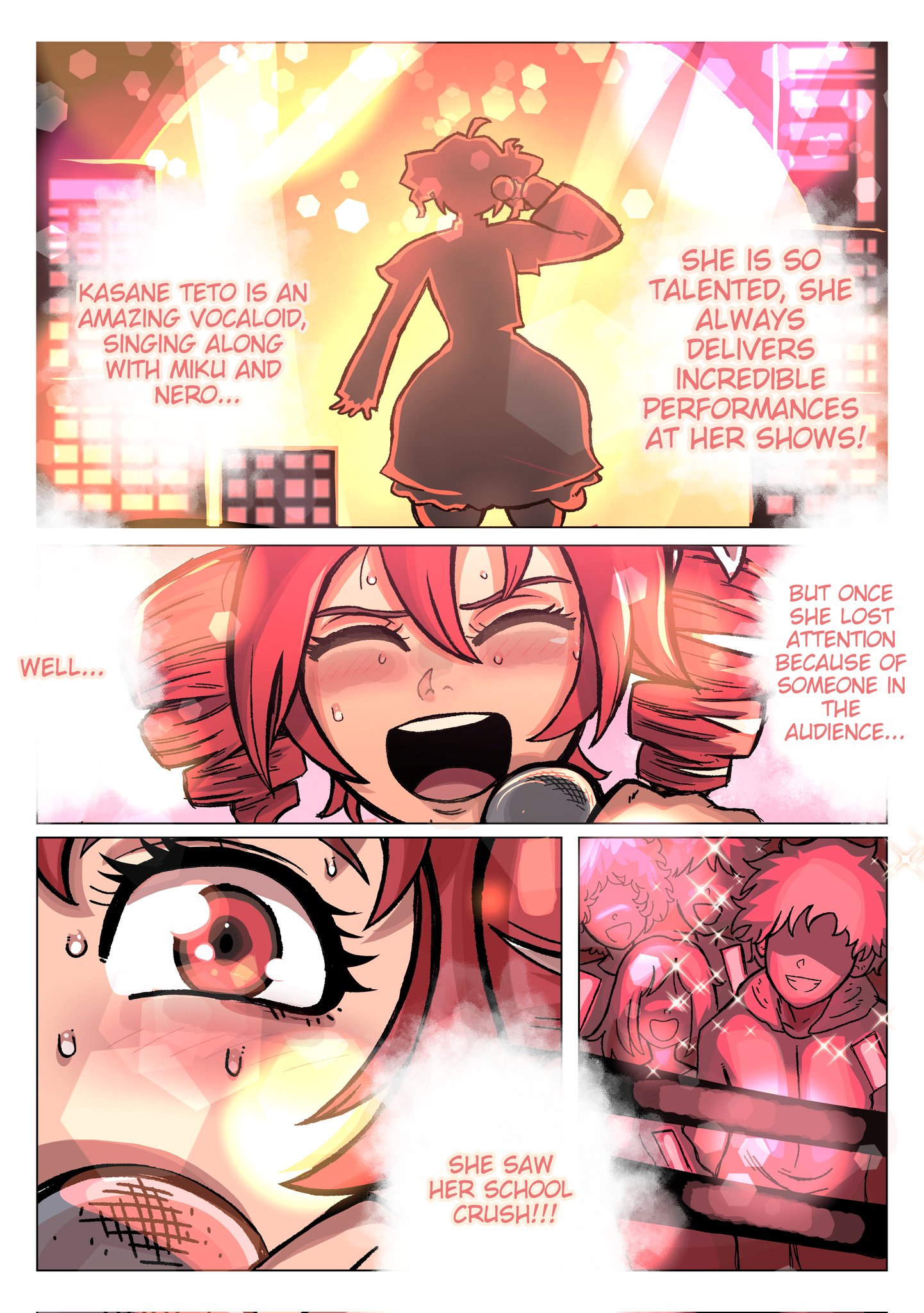 1girls, ass, big ass, blush, curvy, curvy body, curvy female, curvy figure, curvy hips, female, happy, kasane teto, singing, story, theodyss, thick thighs, thighs, utau