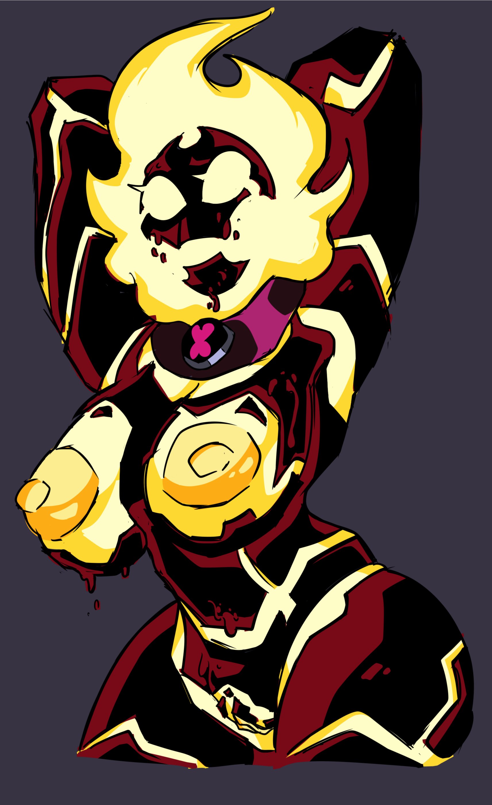 1girls, alien, alien girl, alien humanoid, ben 10, big breasts, breasts, chaquetrix, female, female focus, female only, fire hair, heatblast, large breasts, pyronite, radlazz, solo, solo female, solo focus