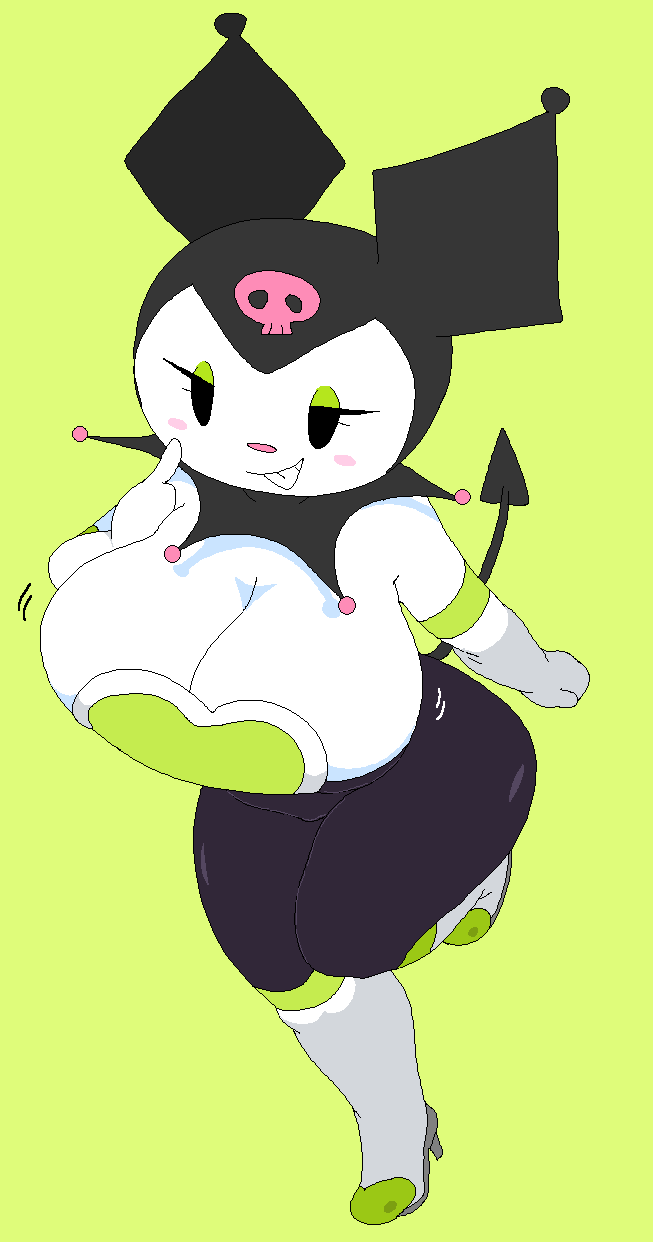 big_breasts breasts cassettedream dream-cassette hoshime huge_breasts kuromi rouge_the_bat_(cosplay) sanrio