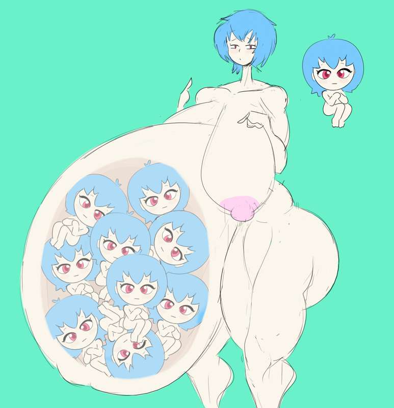 big_breasts female hyper_pregnancy neon_genesis_evangelion nude rei_ayanami tasteofchoklit thick_thighs x-ray