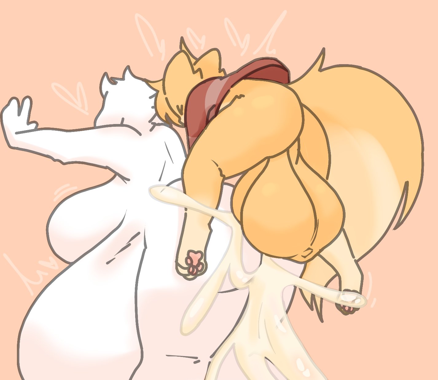 alex (horniicat), cat ears, cat tail, cumflation, female, femboy, furry, horniicat, hung femboy, hyper penis, inflation, male, penis, small but hung, toriel, undertale, undertale (series)