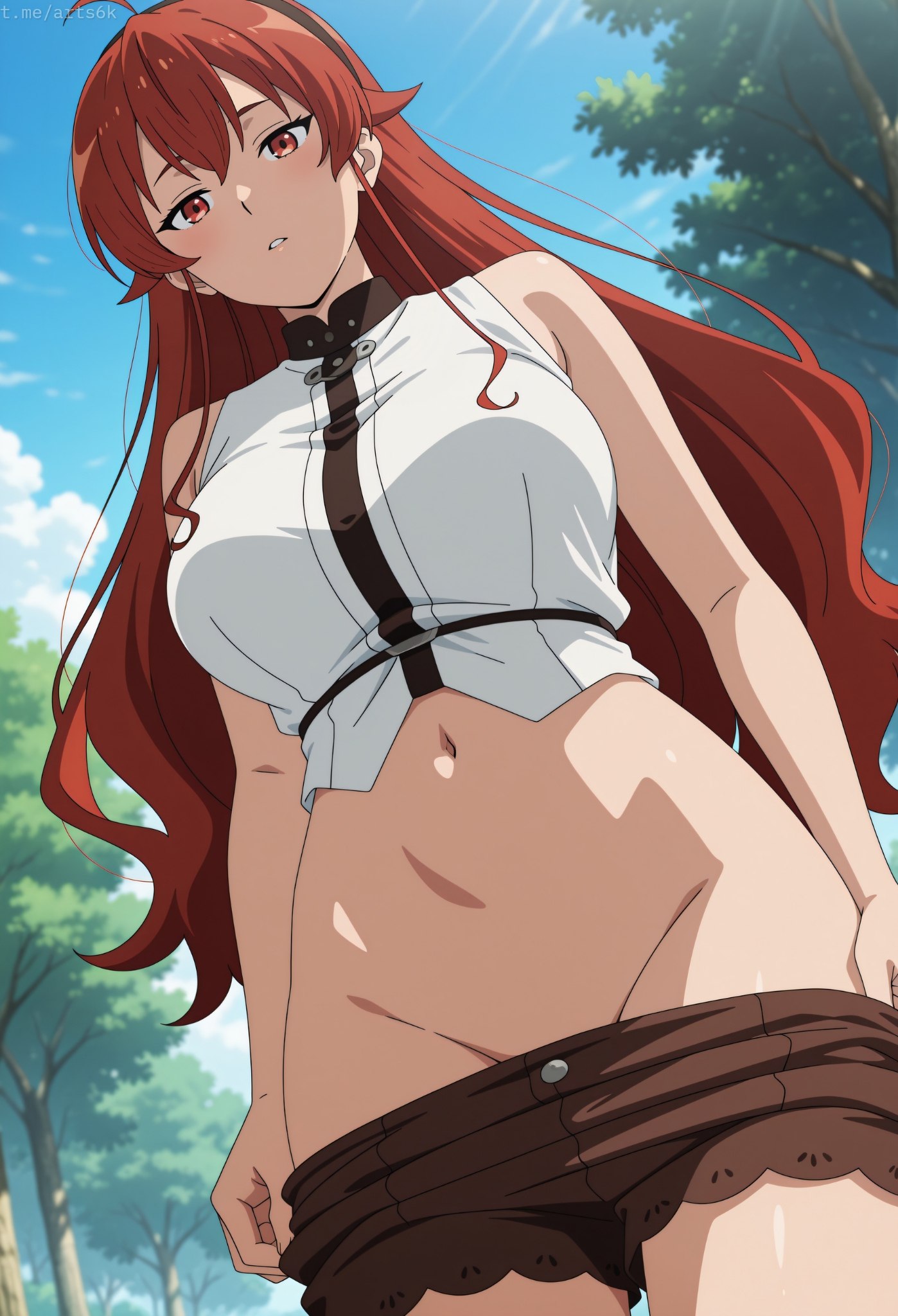 1girls, ai generated, clothes, eris greyrat, female, female only, mushoku tensei, solo