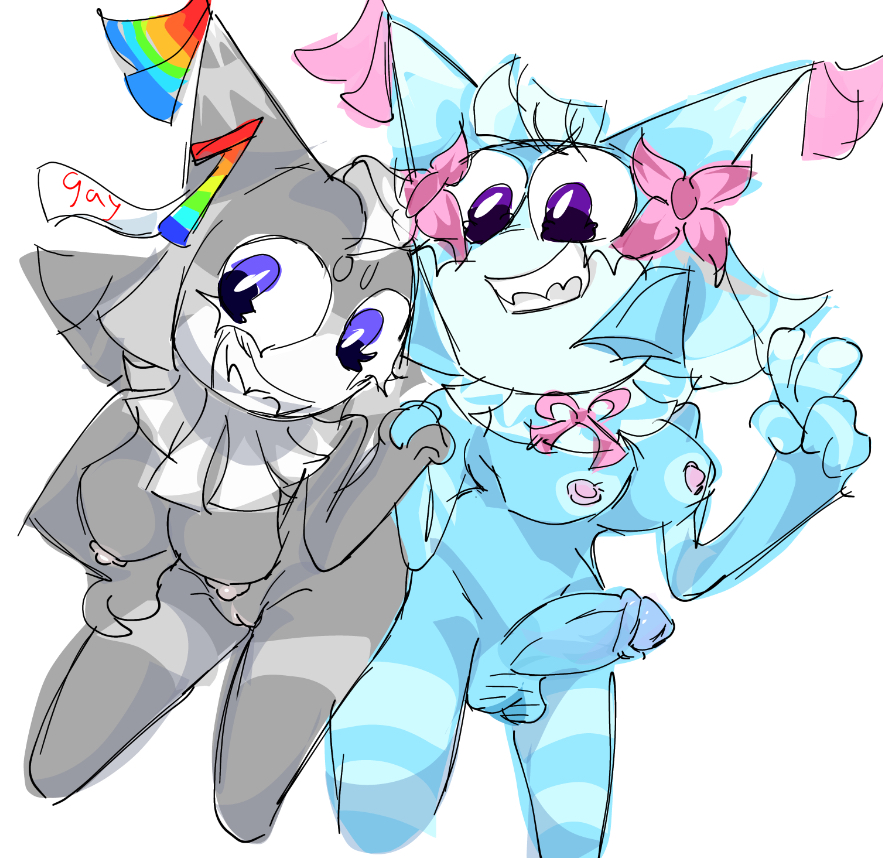 blossom buddy yatta, colorful april yatta, dandy's world, dandys world, futanari, intersex, naked, posing, roblox, selfcest, yatta (dandy's world)