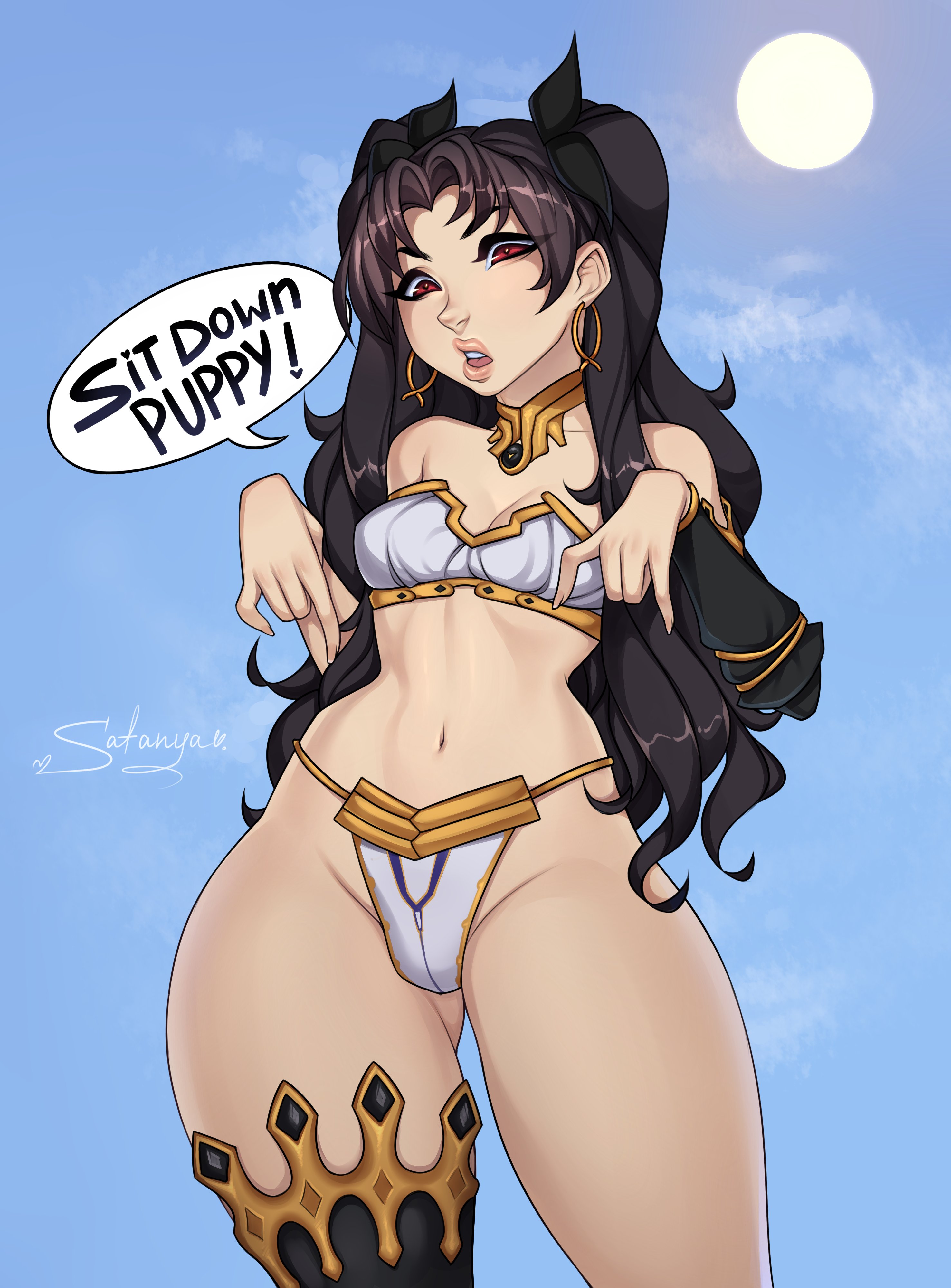 1girls, dominant, dominant female, fate (series), fate/grand order, female, ishtar (fate), looking at viewer, satanya, sexy, talking to viewer