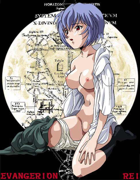 1girls blue_hair breasts clothing female gainax human medium_breasts navel neon_genesis_evangelion nipples pale-skinned_female pale_skin panties red_eyes rei_ayanami school_uniform senbata-rou short_hair skirt tagme tree_of_life