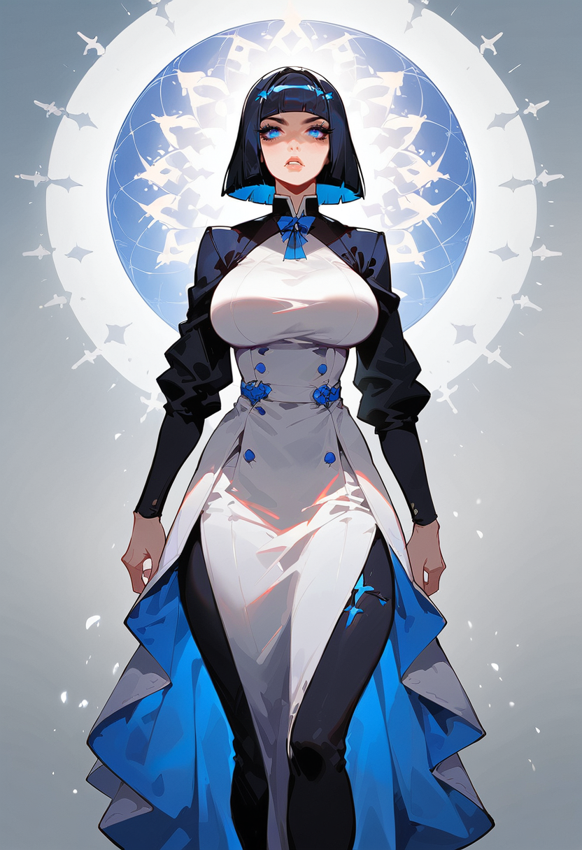 ai_generated big_breasts blue_hair cosplay female miss_fortune nsfw