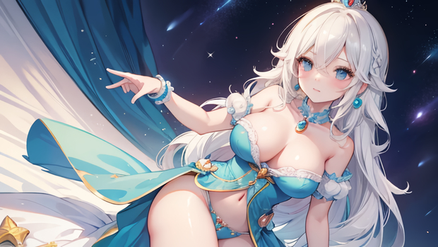 1girls aegis_elysium ai_art ai_generated armor blue_eyes blush blushing_at_viewer breasts cleavage dress elbow_gloves female_armor female_focus gem gloves hair_ornament headpiece highres huge_breasts indoors jewelry large_breasts leaning_forward long_hair looking_at_viewer navel night original_character patreon patreon_username princess silver_hair sky solo solo_focus starry_background starry_sky thick_thighs thighs tiara very_long_hair