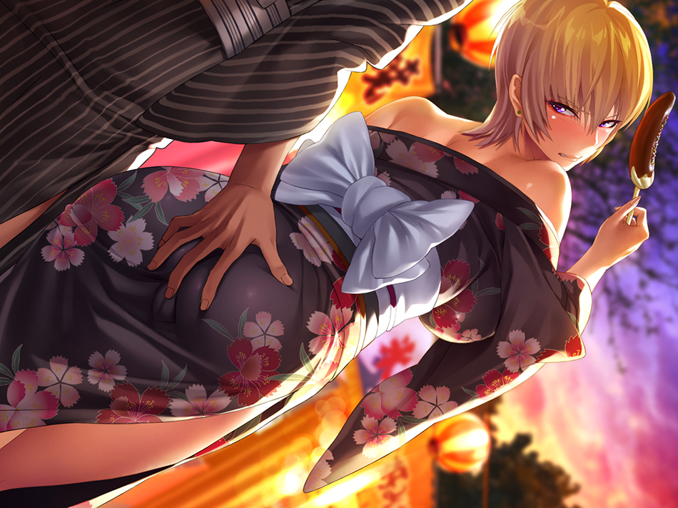 kimono nobushito piercing sonia_(taimanin_asagi) taimanin_asagi_battle_arena