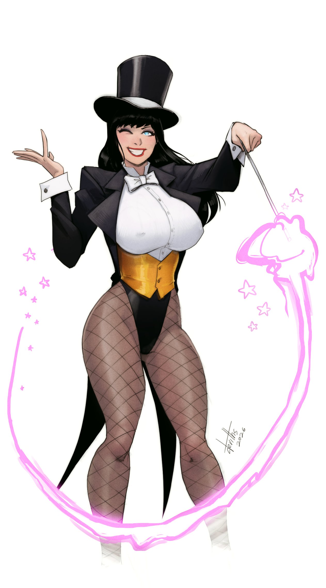 1girls, big ass, black hair, black hair female, blue eyes, blue eyes female, curvaceous, curvaceous body, curves, curvy, curvy body, curvy female, curvy figure, dc, dc comics, devil hs, heroine, hourglass figure, justice league, large breasts, pale skin, pale-skinned female, six fingers, superheroine, voluptuous, voluptuous female, zatanna, zatanna zatara