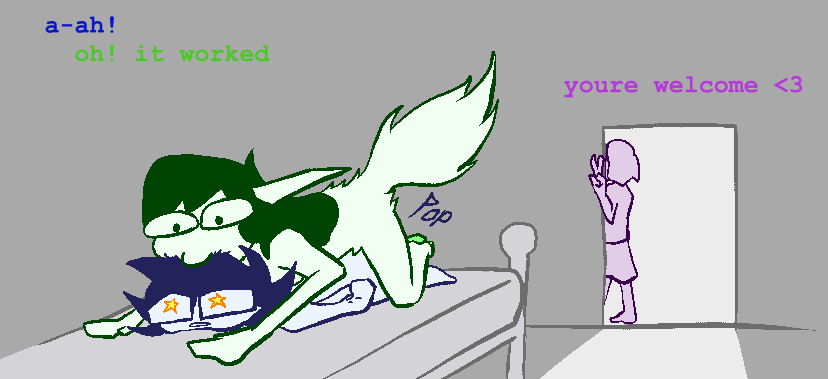 1girl, 2futas, canine penis, dog penis, futa on futa, futanari, homestuck, incest, jade harley, june egbert, ms paint adventures, rose lalonde, sex, trans woman, trans woman (lore), transfem