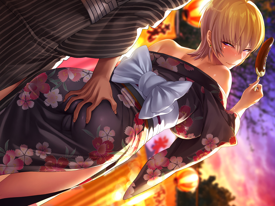 kimono nobushito piercing sonia_(taimanin_asagi) taimanin_asagi_battle_arena