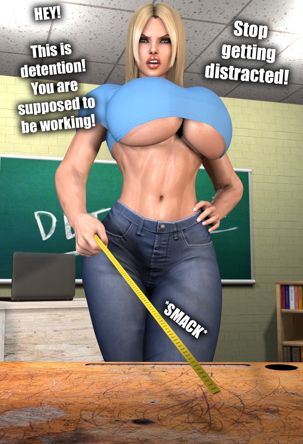 1girls 3d alexis_coxx athletic athletic_female big_breasts breasts bust busty classroom curvaceous curvy curvy_figure english_text female female_teacher fit fit_female hips hourglass_figure huge_breasts large_breasts light-skinned_female light_skin mature mature_female muscular muscular_female original original_character round_breasts sevenarts slim_waist thesevenartsx thick thick_hips thick_legs thick_thighs thighs toned toned_female top_heavy underboob voluptuous voluptuous_female waist wide_hips