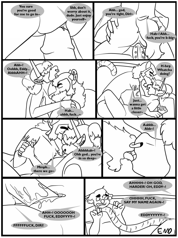 anthro antlers ass balls breasts caprine closed_eyes clothed clothing coffeeandjack comic coming_apartments cum cum_in_pussy cum_inside dialogue diri dirty_talk disgusted eddy ejaculation english_text erection facial_piercing female fur genital_piercing goat hair horn humanoid_penis humor kissing koala looking_pleasured lying male male_penetrating mammal marsupial missionary_position mizukiki nose_piercing nose_ring nude on_back open_mouth opossum penetration penis piercing precum pussy pussy_juice roddy septum_piercing sex shocked simple_background sofa speech_bubble straight text tongue tongue_out vaginal_penetration