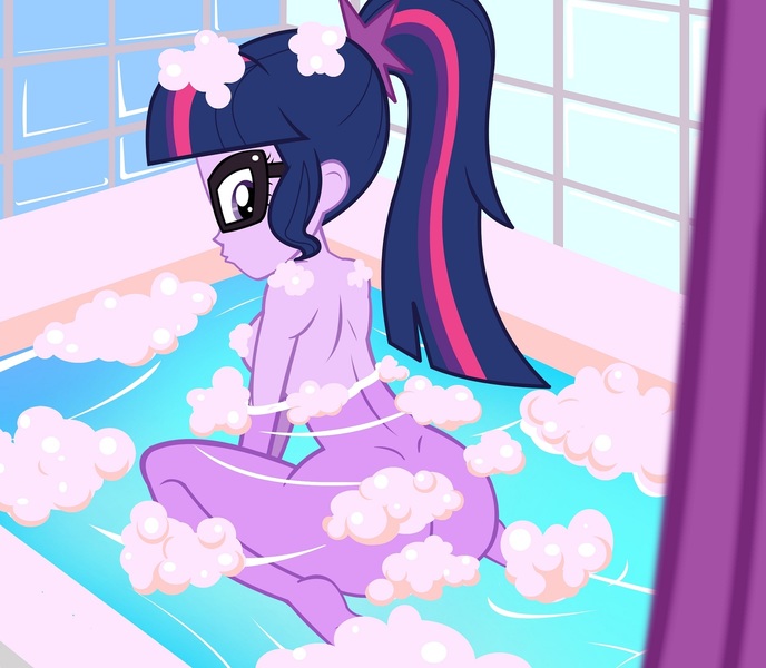 1girls ass bath bathing bathroom bathtub breasts bubble_bath bubble_butt bubbles completely_naked completely_naked_female completely_nude completely_nude_female cute equestria_girls female female_only friendship_is_magic glasses indoors looking_at_viewer looking_back looking_back_at_viewer my_little_pony naked naked_female nude nude_female nudity peeping sci-twi show_accurate soap soap_bubbles soapy soapy_bubbles solo solo_female strategically_covered succubi_samus twilight_sparkle_(eg) twilight_sparkle_(mlp)