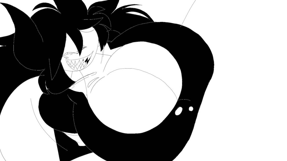 2d, 2d (artwork), ass, ass bigger than head, big ass, big breasts, boob window, boobs bigger than head, breasts, breasts bigger than head, clothed, clothing, digital drawing (artwork), digital media (artwork), enormous ass, enormous breasts, female, female focus, female only, fundamental paper education, huge ass, huge breasts, miss circle (fundamental paper education), not ai generated, solo, solo female, solo focus