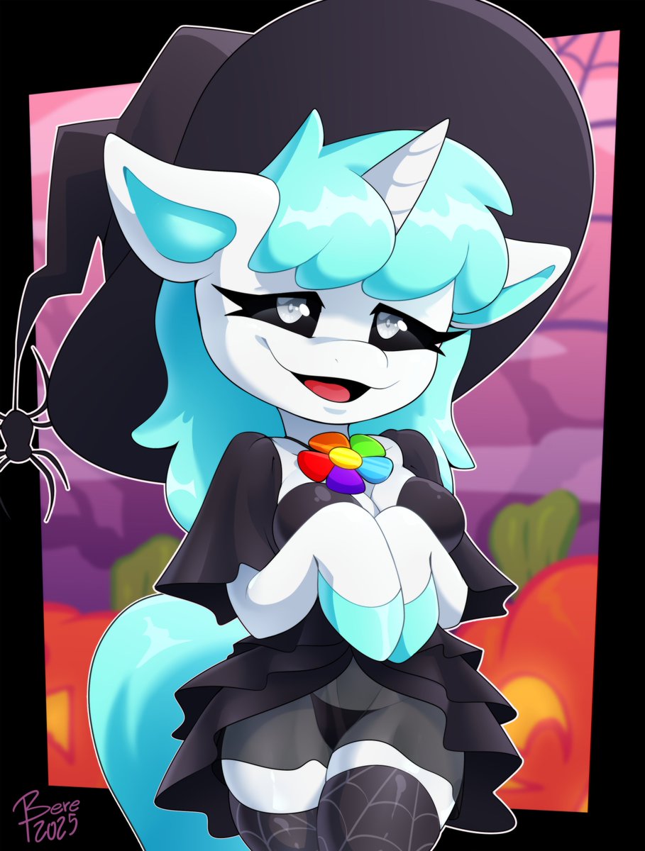 1female, 1girl, 1girls, 2025, 2025s, 2d, 2d (artwork), 2d artwork, absurd res, anthro, anthro female, anthrofied, aqua hair, aqua hooves, aqua inner ear, aqua tail, bere dolly, bere dolly art, bere nsfw, berebear, beredolly, big breasts, black eyes, black sclera, breasts, corn, crafty, crafty corn, craftycorn, craftycorn (poppy playtime), critters (poppy playtime), digital art, digital drawing, digital drawing (artwork), digital media, digital media (artwork), digital painting, digital painting (artwork), dress, equid, equine, eyelashes, female, female anthro, female focus, female only, flower necklace, flower pendant, food, fur, furry, furry female, hair, halloween, halloween 2025, halloween costume, halloween pumpkin, halloween theme, hat, headgear, headwear, hi res, holidays, hooves, horn, horse ears, jack-o'-lantern, jewelry, legwear, looking at viewer, mammal, mane, mane hair, mob entertainment, mob games, mythological creature, mythological equine, mythology, necklace, no humans, open mouth, panties, pendant, plant, poppy playtime, poppy playtime (chapter 3), poppy playtime (chapter 4), pumpkin, pumpkins, pupils, silver horn, single horn, smiling critters, solo, solo female, solo focus, stockings, tail, thick thighs, thigh highs, thighhighs, thighs, tongue, underwear, unicorn, unicorn girl, unicorn horn, unicorn humanoid, unicorn tail, video games, white body, white ears, white eyes, white pupils, white skin, witch hat