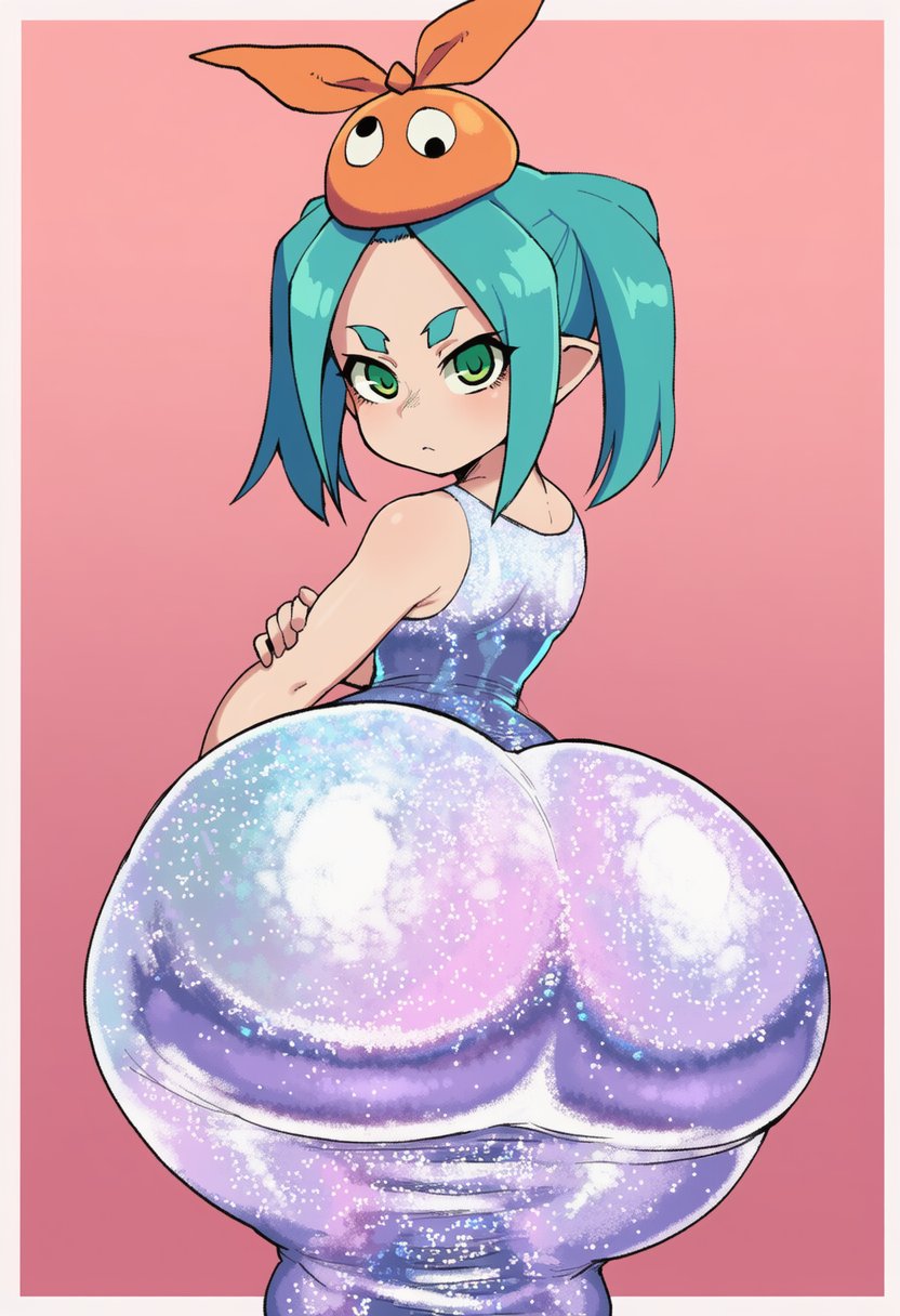 aged up, ai generated, amiamia, ass, dress, female, goghkunn, huge ass, ononoki yotsugi, shortstack, wide hips
