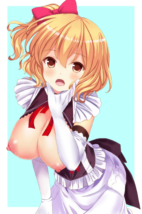 breasts female gatchapowa girlfriend_(kari) looking_at_viewer maid_uniform tomura_michiru