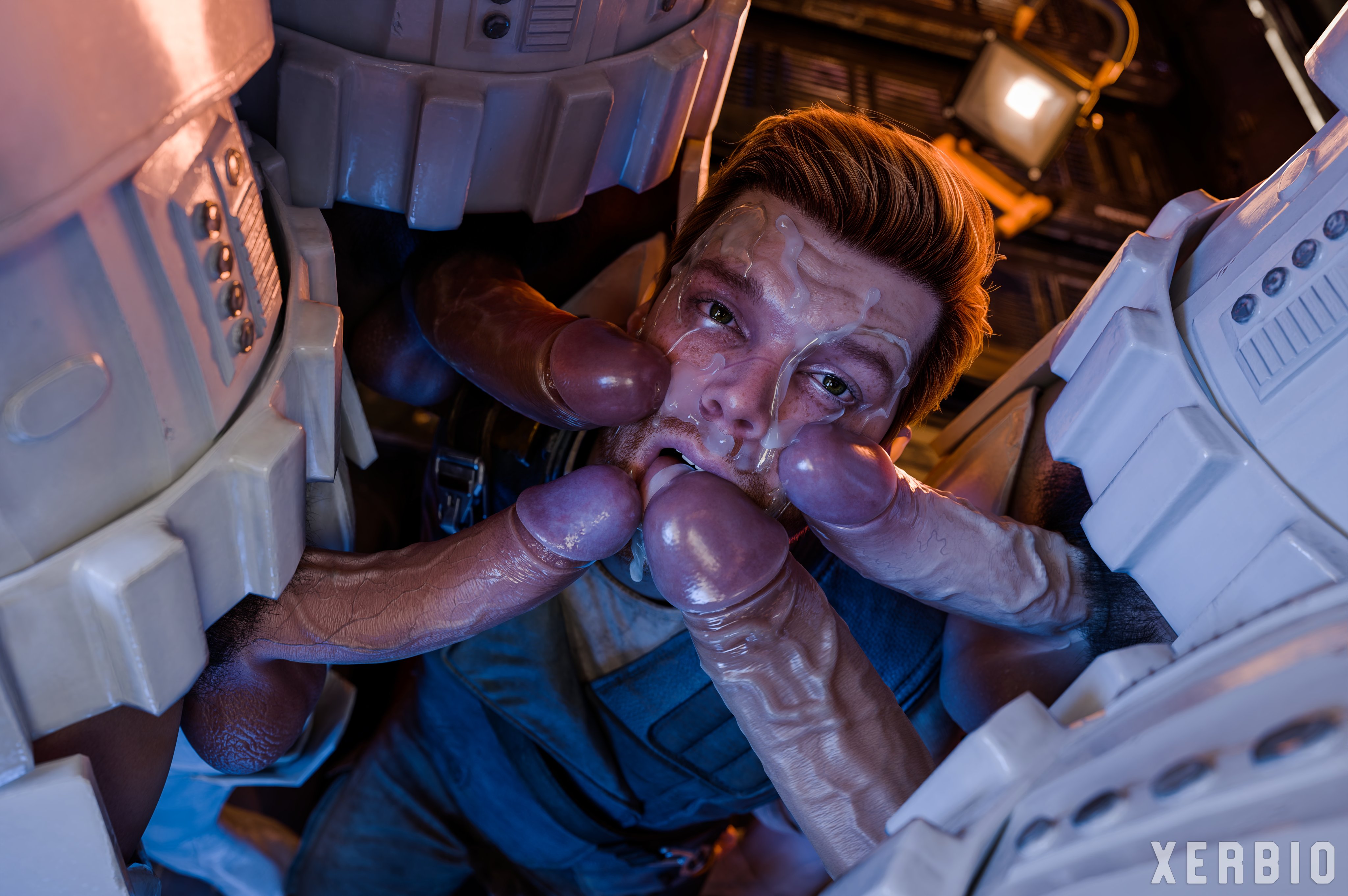 1boy, 3d, 3d (artwork), 4boys, 5boys, balls, ballsack, big balls, big penis, blowjob, bukkake, cal kestis, cameron monaghan, celebrity, cock, cock hungry, cock worship, cum, cum drip, cum on face, cumming, cumming in mouth, erect penis, erection, faceless, faceless character, faceless male, fellatio, fivesome, gay, gay sex, glans, glans licking, glansjob, group, group sex, happy, happy sex, hi res, high resolution, highres, huge balls, huge cock, implied fellatio, implied sex, jedi: fallen order, jedi: survivor, large penis, licking, licking glans, licking penis, long penis, looking at another, looking at viewer, male, male only, male pov, male/male/male/male/male, maledom, malesub, masculine, masculine male, oral, oral sex, orgasm, orgasm face, orgasm from oral, orgy, orgy sex, pants removed, partially clothed, partially nude, penis, penis in mouth, penis lick, penis on face, penis out, red hair, red hair male, redhead male, seductive, seductive pose, slutboy, soldier, soldier uniform, soldiers, star wars, stormtrooper, submissive, submissive male, sucking, sucking penis, tongue, tongue around penis, tongue out, tongue out blowjob, veins, veins on dick, veiny penis, video game character, video games, xerbio, yaoi, yaoi with male audience