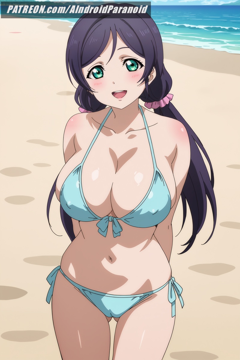 ai_generated aindroidparanoid ass ass beach big_ass big_breasts big_butt bikini busty cameltoe curvy cute fat_ass female female_only green_eyes hips huge_ass huge_breasts large_ass large_breasts legs love_live! narrow_waist outdoors purple_hair slim_waist stable_diffusion swimsuit thick_ass thick_thighs toujou_nozomi twintails voluptuous waist wide_hips