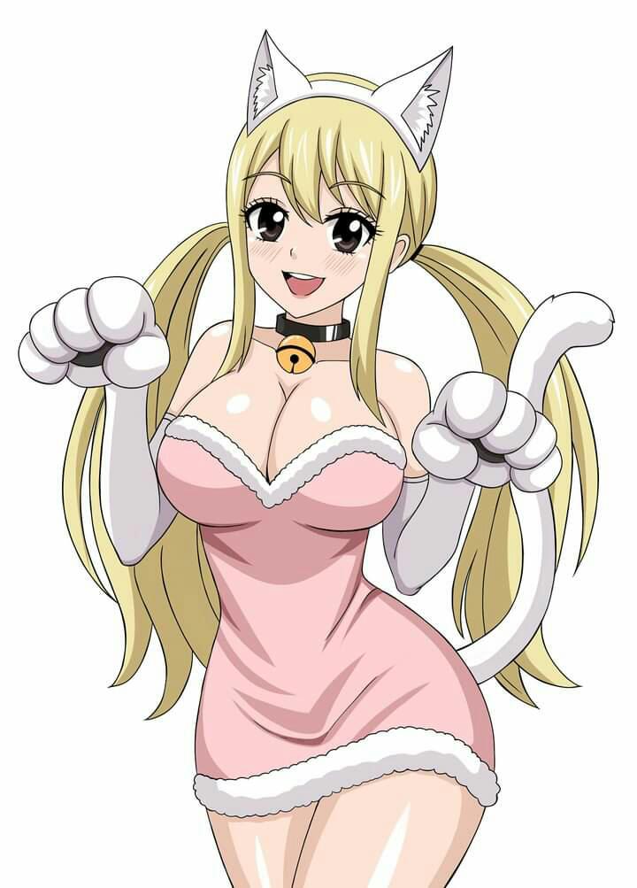 bell_collar cat_ears cat_tail charle_(fairy_tail)_(cosplay) cosplay fairy_tail hfxpins lucy_heartfilia neko yellow_hair