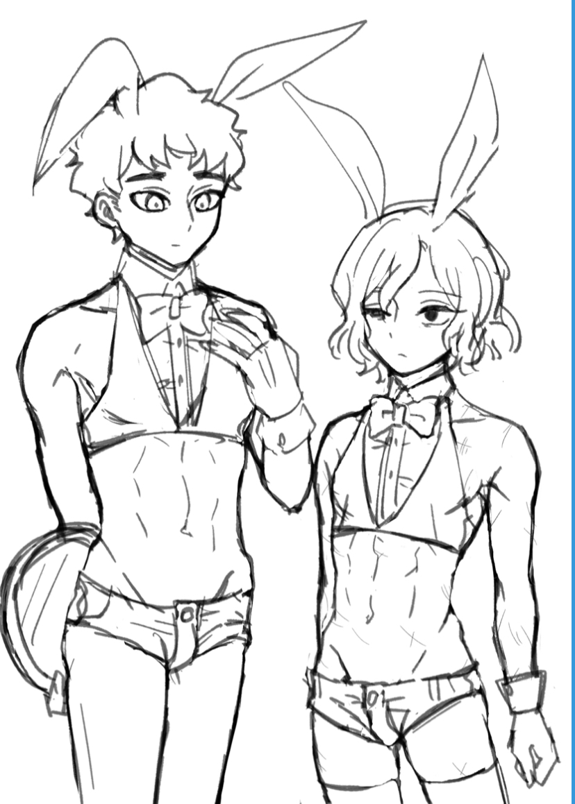 abs bunny_ears bunnysuit femboy femboys gay kabru mithrun short_shorts toned_femboy