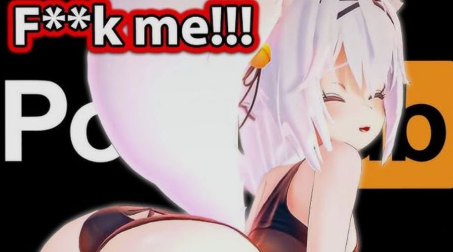 big_butt filian filian_(vtuber) half_naked virtual_youtuber vtuber white_hair